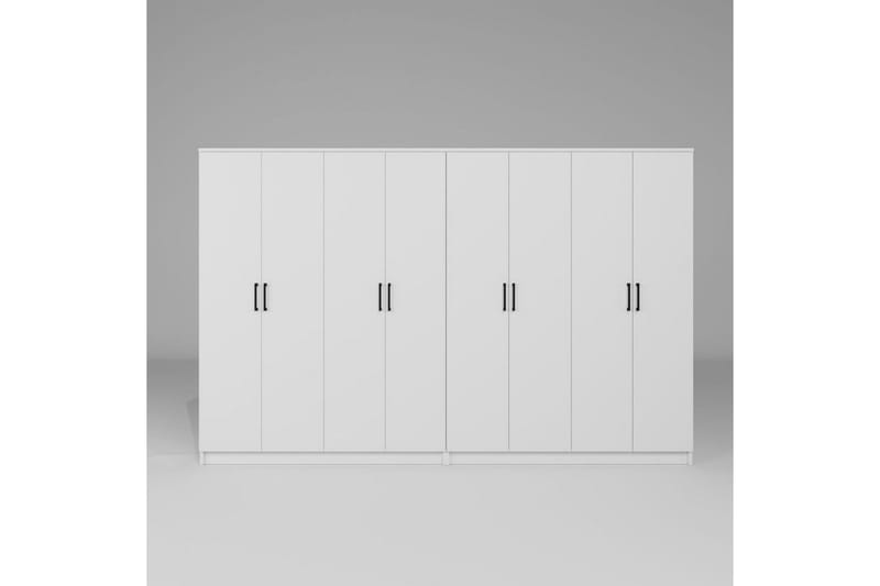 Olera Garderobe 280x180 cm - Hvid - Opbevaring - Tøjopbevaring - Garderobeskabe