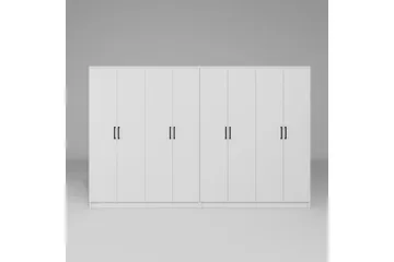 Olera Garderobe 280x180 cm - Hvid - Opbevaring - Tøjopbevaring - Garderobeskabe
