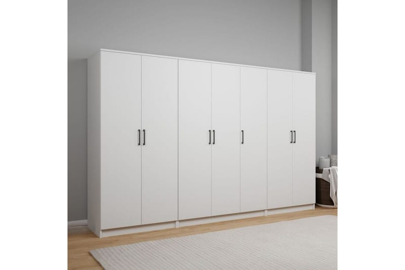 Olera Garderobe 280x180 cm - Hvid - Opbevaring - Tøjopbevaring - Garderobeskabe - Hjørnegarderobe