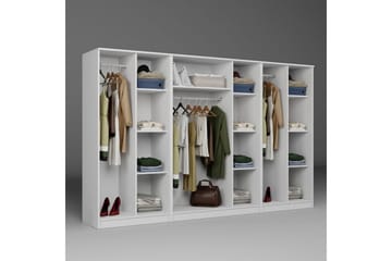 Olera Garderobe 280x180 cm - Hvid - Opbevaring - Tøjopbevaring - Garderobeskabe - Garderobeskab & klædeskab
