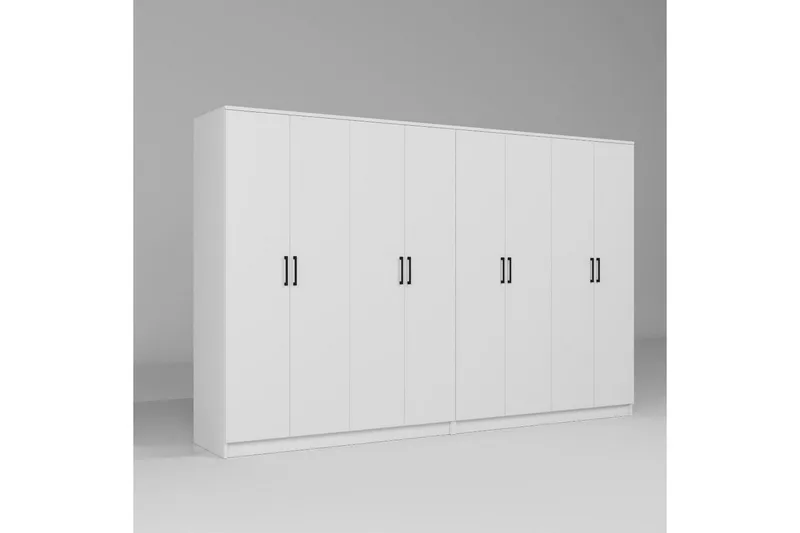 Olera Garderobe 280x180 cm - Hvid - Opbevaring - Tøjopbevaring - Garderobeskabe