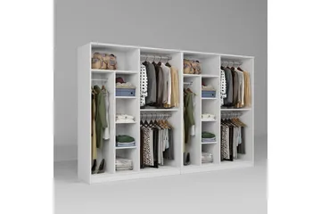 Olera Garderobe 280x180 cm - Hvid - Opbevaring - Tøjopbevaring - Garderobeskabe