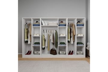 Olera Garderobe 280x180 cm - Hvid - Opbevaring - Tøjopbevaring - Garderobeskabe - Garderobeskab & klædeskab