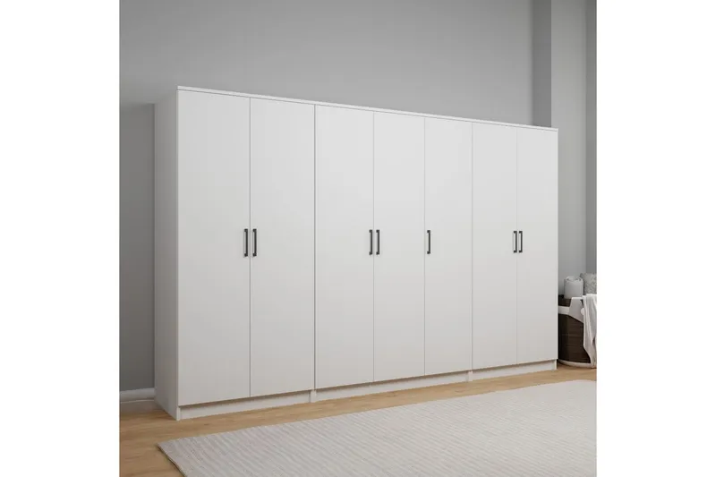 Olera Garderobe 280x180 cm - Hvid - Opbevaring - Tøjopbevaring - Garderobeskabe - Garderobeskab & klædeskab