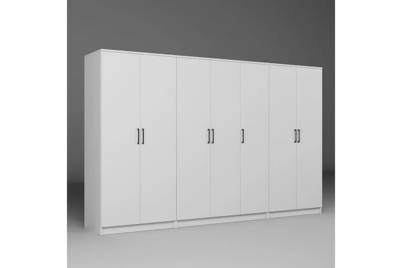 Olera Garderobe 280x180 cm - Hvid - Opbevaring - Tøjopbevaring - Garderobeskabe - Hjørnegarderobe