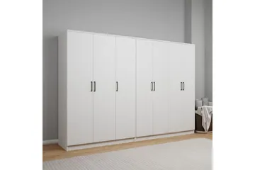 Olera Garderobe 280x180 cm - Hvid - Opbevaring - Tøjopbevaring - Garderobeskabe