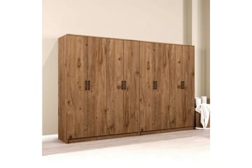 Olera Garderobe 280x180 cm - Natur - Opbevaring - Tøjopbevaring - Garderobeskabe