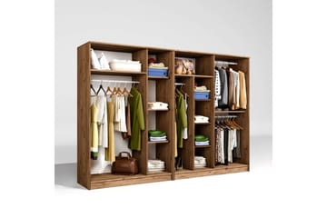 Olera Garderobe 280x180 cm - Natur - Opbevaring - Tøjopbevaring - Garderobeskabe