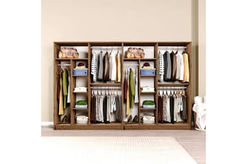 Olera Garderobe 280x180 cm - Natur - Opbevaring - Tøjopbevaring - Garderobeskabe
