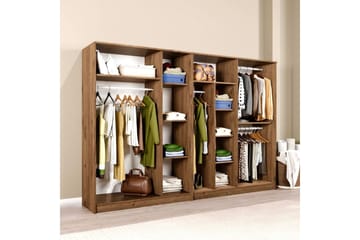 Olera Garderobe 280x180 cm - Natur - Opbevaring - Tøjopbevaring - Garderobeskabe