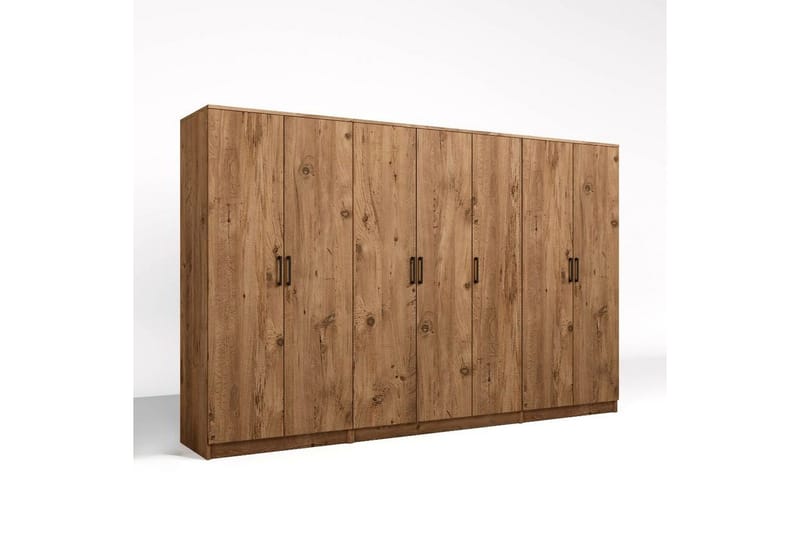 Olera Garderobe 280x180 cm - Natur - Opbevaring - Tøjopbevaring - Garderobeskabe - Hjørnegarderobe