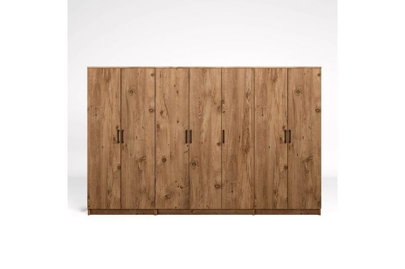 Olera Garderobe 280x180 cm - Natur - Opbevaring - Tøjopbevaring - Garderobeskabe - Hjørnegarderobe