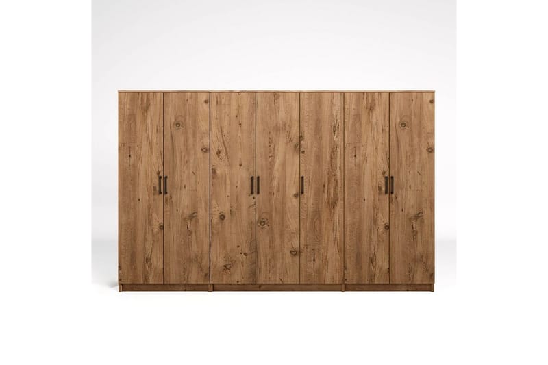 Olera Garderobe 280x180 cm - Natur - Opbevaring - Tøjopbevaring - Garderobeskabe