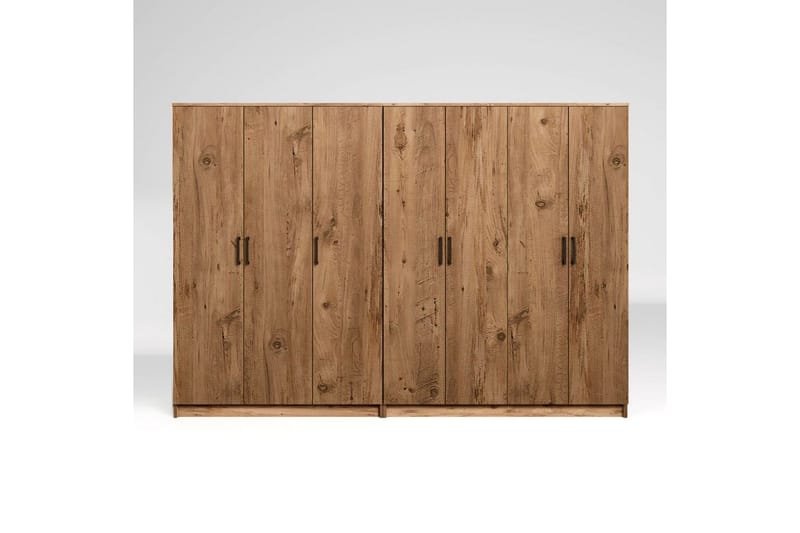 Olera Garderobe 280x180 cm - Natur - Opbevaring - Tøjopbevaring - Garderobeskabe