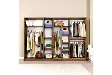 Olera Garderobe 280x180 cm - Natur - Opbevaring - Tøjopbevaring - Garderobeskabe