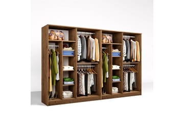 Olera Garderobe 280x180 cm - Natur - Opbevaring - Tøjopbevaring - Garderobeskabe