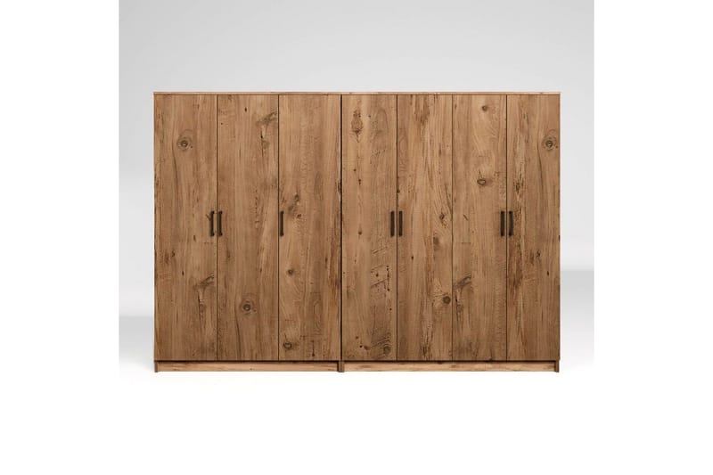 Olera Garderobe 280x180 cm - Natur - Opbevaring - Tøjopbevaring - Garderobeskabe