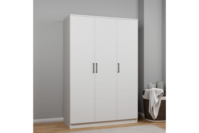 Olera Garderobesskåp 120x180 cm - Hvid - Opbevaring - Tøjopbevaring - Garderobeskabe - Hjørnegarderobe
