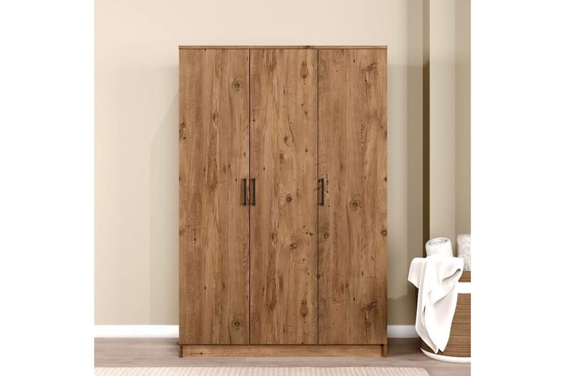 Olera Garderobesskåp 120x180 cm - Natur - Opbevaring - Tøjopbevaring - Garderobeskabe