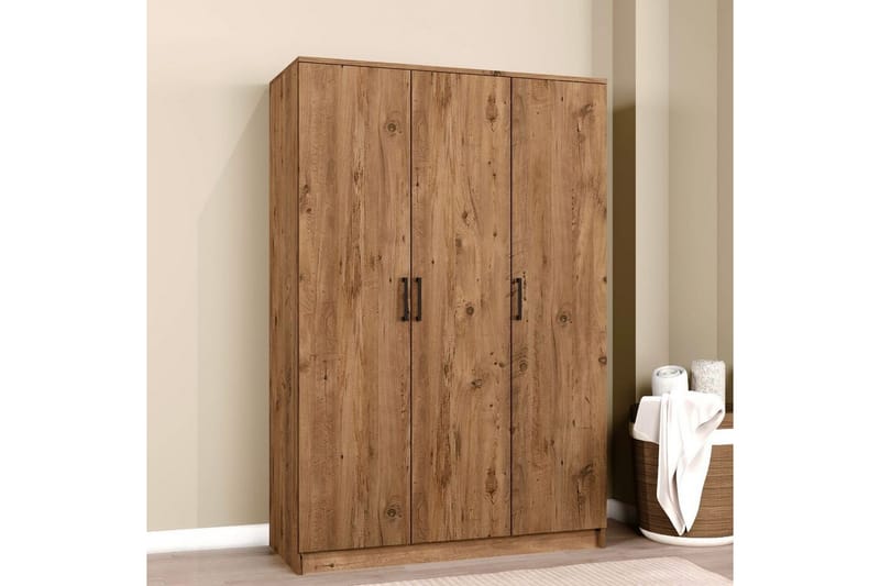 Olera Garderobesskåp 120x180 cm - Natur - Opbevaring - Tøjopbevaring - Garderobeskabe