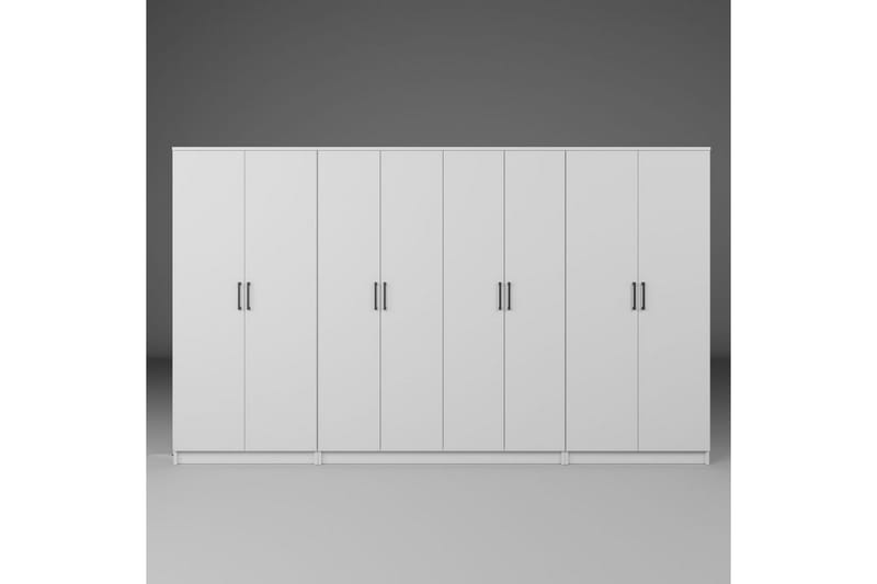 Olera Garderobesskåp 300x180 cm - Hvid - Opbevaring - Tøjopbevaring - Garderobeskabe - Garderobeskab & klædeskab