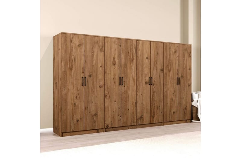 Olera Garderobesskåp 300x180 cm - Natur - Opbevaring - Tøjopbevaring - Garderobeskabe - Garderobeskab & klædeskab