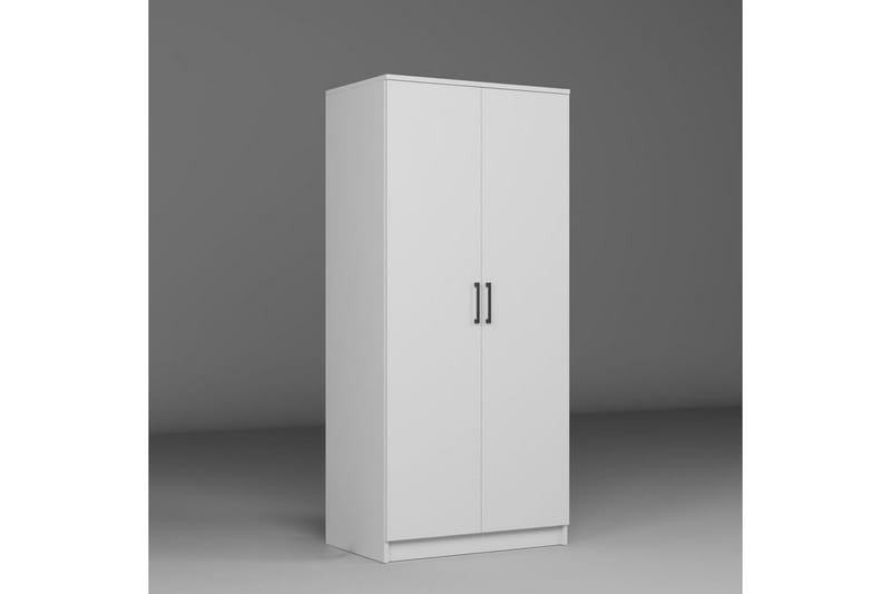 Olera Garderobesskåp 80x180 cm - Hvid - Opbevaring - Tøjopbevaring - Garderobeskabe - Hjørnegarderobe