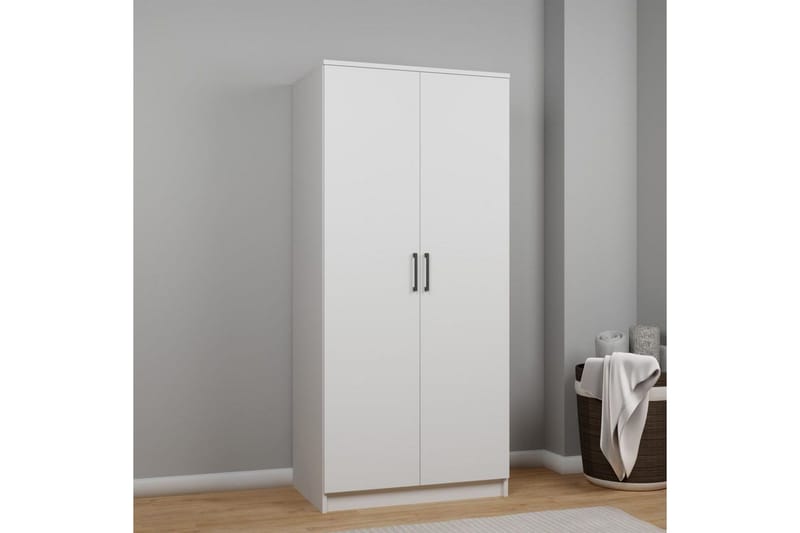 Olera Garderobesskåp 80x180 cm - Hvid - Opbevaring - Tøjopbevaring - Garderobeskabe - Garderobeskab & klædeskab