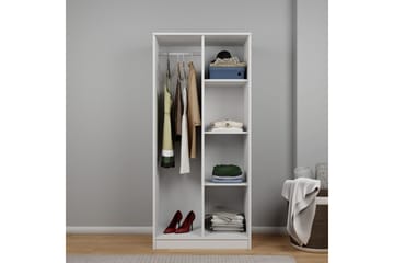 Olera Garderobesskåp 80x180 cm - Hvid - Opbevaring - Tøjopbevaring - Garderobeskabe - Garderobeskab & klædeskab