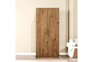 Olera Garderobesskåp 80x180 cm - Natur - Opbevaring - Tøjopbevaring - Garderobeskabe - Garderobeskab & klædeskab