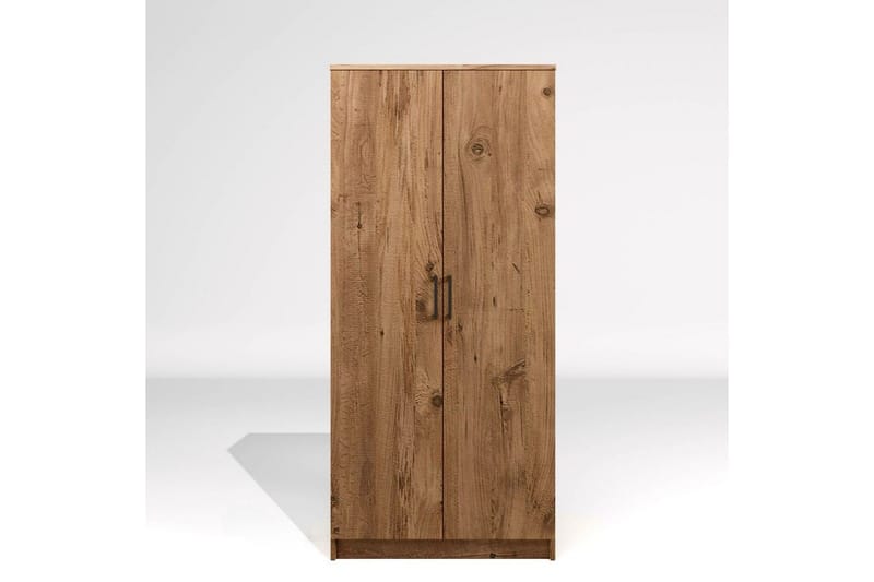Olera Garderobesskåp 80x180 cm - Natur - Opbevaring - Tøjopbevaring - Garderobeskabe - Garderobeskab & klædeskab