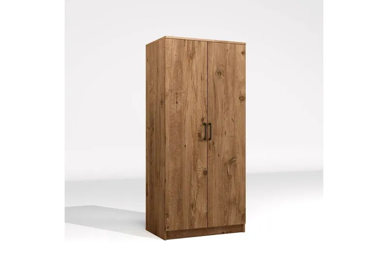 Olera Garderobesskåp 80x180 cm - Natur - Opbevaring - Tøjopbevaring - Garderobeskabe - Garderobeskab & klædeskab