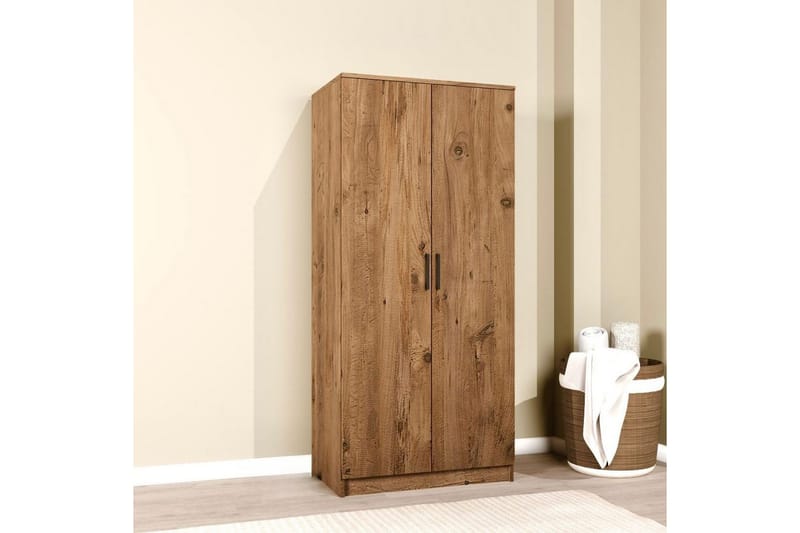Olera Garderobesskåp 80x180 cm - Natur - Opbevaring - Tøjopbevaring - Garderobeskabe - Hjørnegarderobe