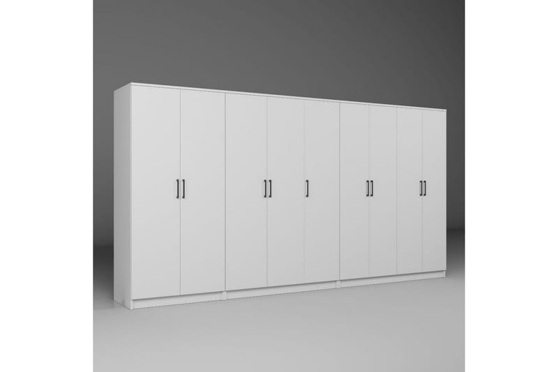 Olera Hjørnegarderobe 340x180 cm - Hvid - Opbevaring - Tøjopbevaring - Garderobeskabe - Garderobeskab & klædeskab