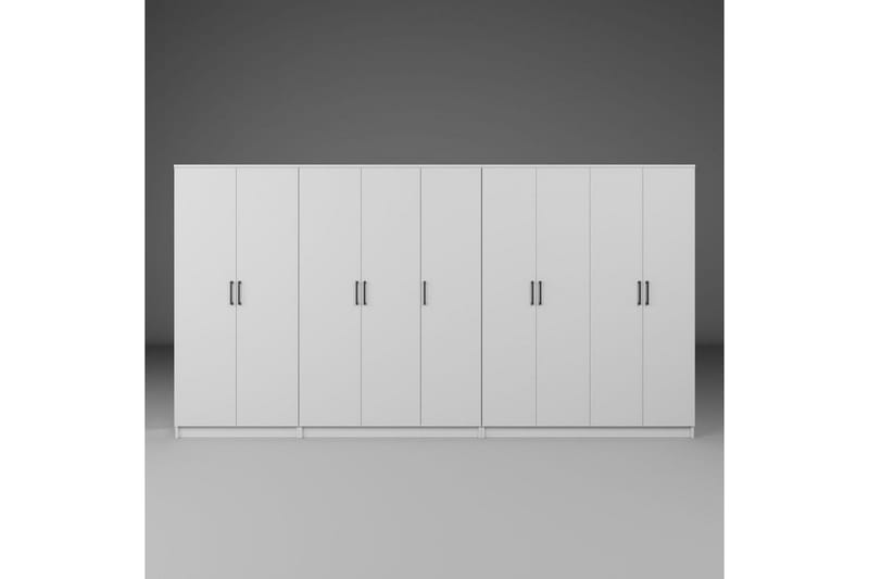 Olera Hjørnegarderobe 340x180 cm - Hvid - Opbevaring - Tøjopbevaring - Garderobeskabe - Garderobeskab & klædeskab