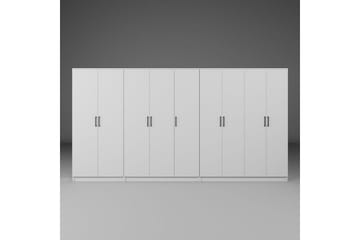 Olera Hjørnegarderobe 340x180 cm - Hvid - Opbevaring - Tøjopbevaring - Garderobeskabe - Garderobeskab & klædeskab