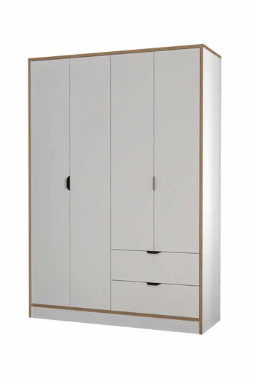 Olyros garderobe 145x182 cm - Hvid - Opbevaring - Tøjopbevaring - Garderobeskabe - Garderobeskab & klædeskab