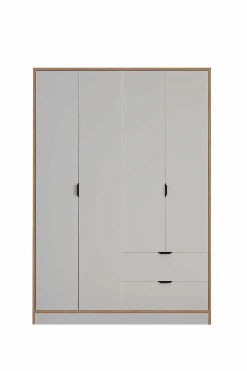 Olyros garderobe 145x182 cm - Hvid - Opbevaring - Tøjopbevaring - Garderobeskabe - Garderobeskab & klædeskab