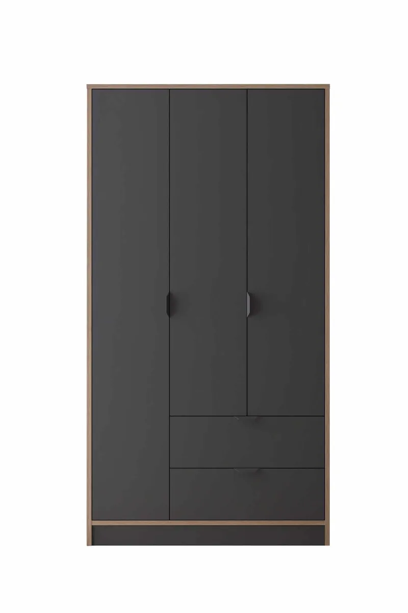 Olyros garderobe 97x182 cm, Antracit