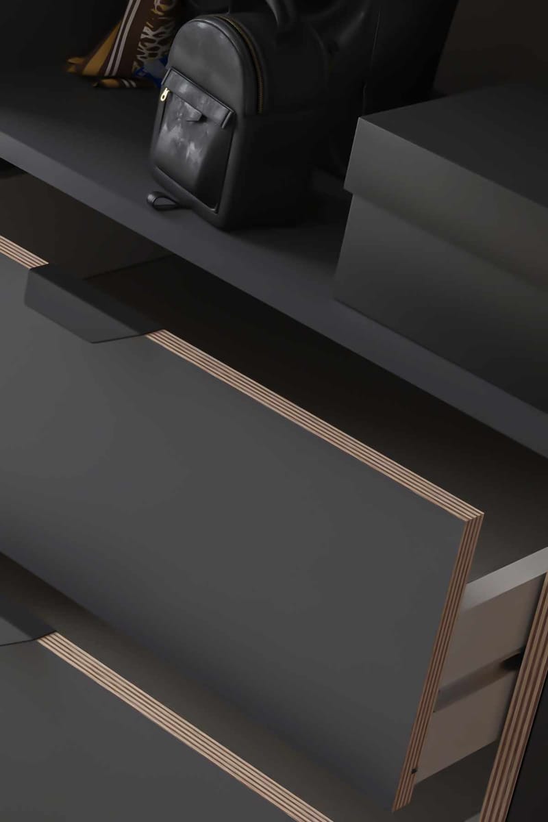 Olyros garderobe 97x182 cm - Antracit - Opbevaring - Tøjopbevaring - Garderobeskabe - Garderobeskab & klædeskab