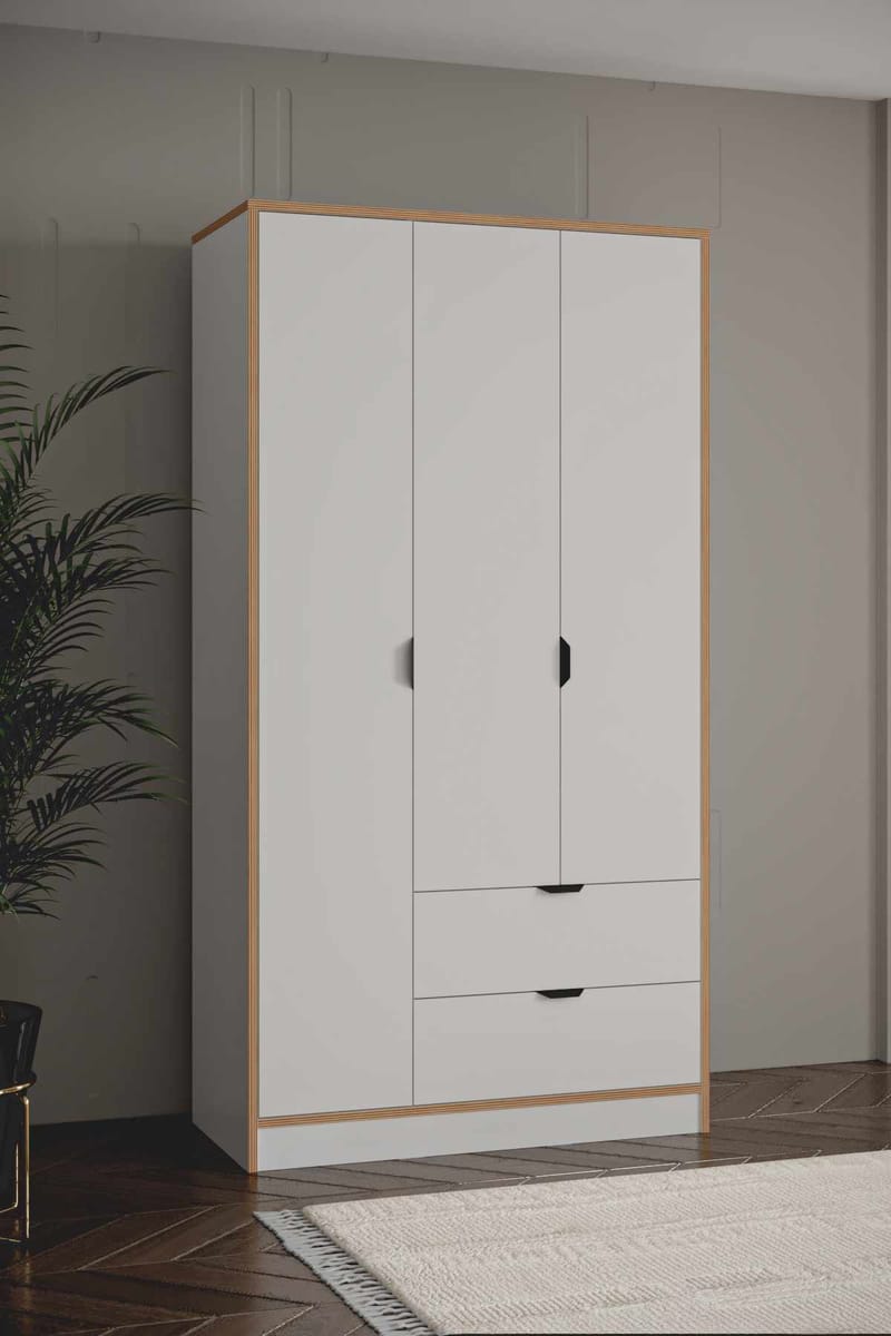 Olyros garderobe 97x182 cm - Hvid - Opbevaring - Tøjopbevaring - Garderobeskabe - Garderobeskab & klædeskab