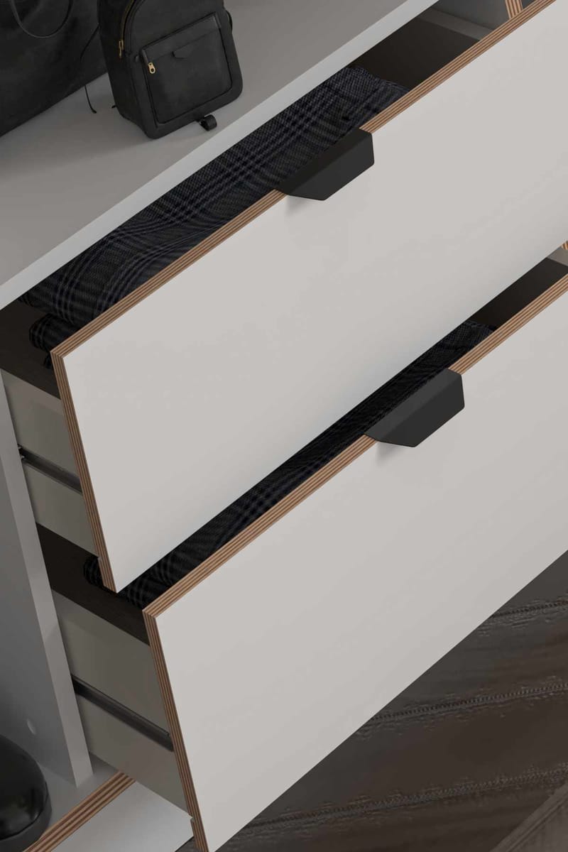 Olyros garderobe 97x182 cm - Hvid - Opbevaring - Tøjopbevaring - Garderobeskabe - Garderobeskab & klædeskab