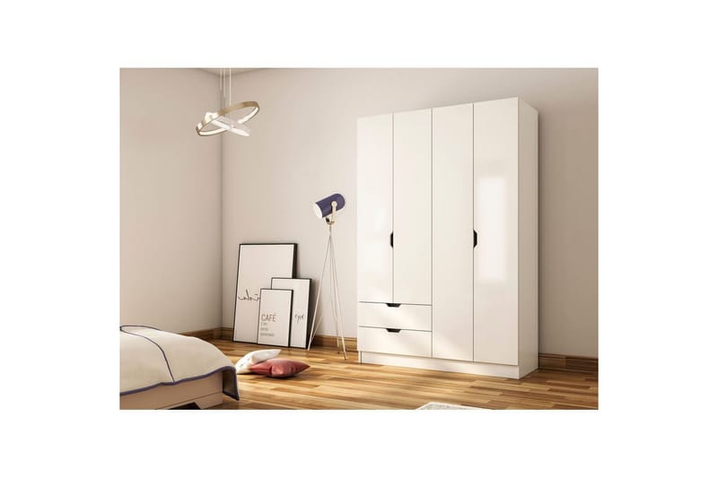 Omrin Garderobe 120x180 cm - Mat Hvid - Opbevaring - Tøjopbevaring - Garderobeskabe