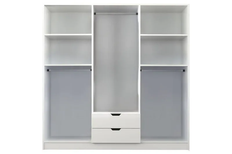 Omrin Garderobe 180x180 cm - Mat Hvid - Opbevaring - Tøjopbevaring - Garderobeskabe