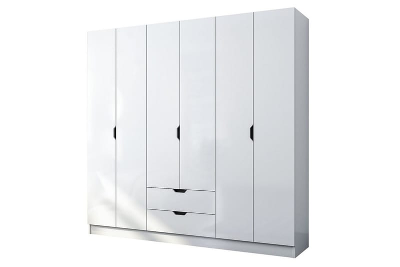 Omrin Garderobe 180x180 cm, Mat Hvid