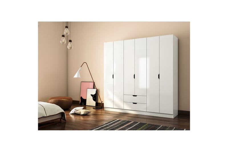 Omrin Garderobe 180x180 cm - Mat Hvid - Opbevaring - Tøjopbevaring - Garderobeskabe