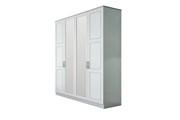 Orlenis Garderobe 140x184 cm - Mat Hvid - Opbevaring - Tøjopbevaring - Garderobeskabe