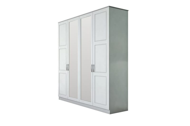 Orlenis Garderobe 140x184 cm, Mat Hvid