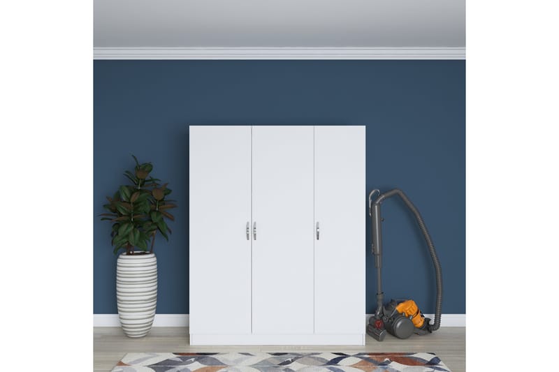 Ostin Garderobe 55x145 cm - Hvid - Opbevaring - Tøjopbevaring - Garderobeskabe