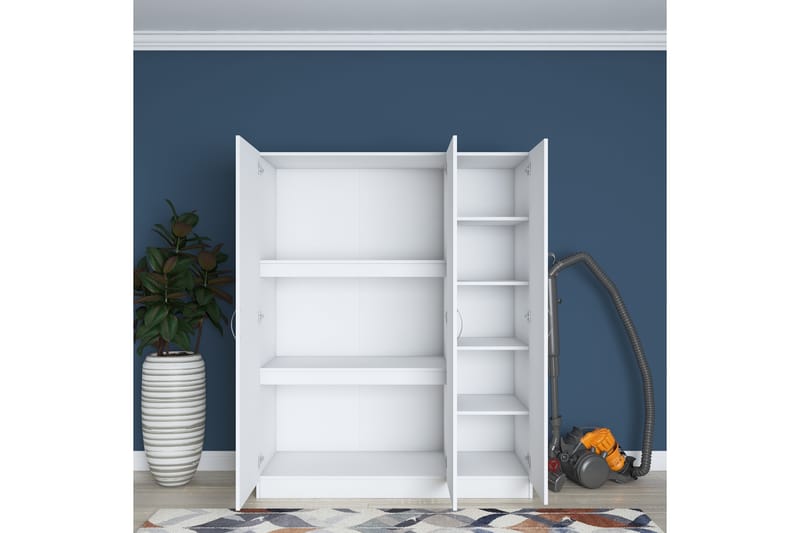 Ostin Garderobe 55x145 cm - Hvid - Opbevaring - Tøjopbevaring - Garderobeskabe